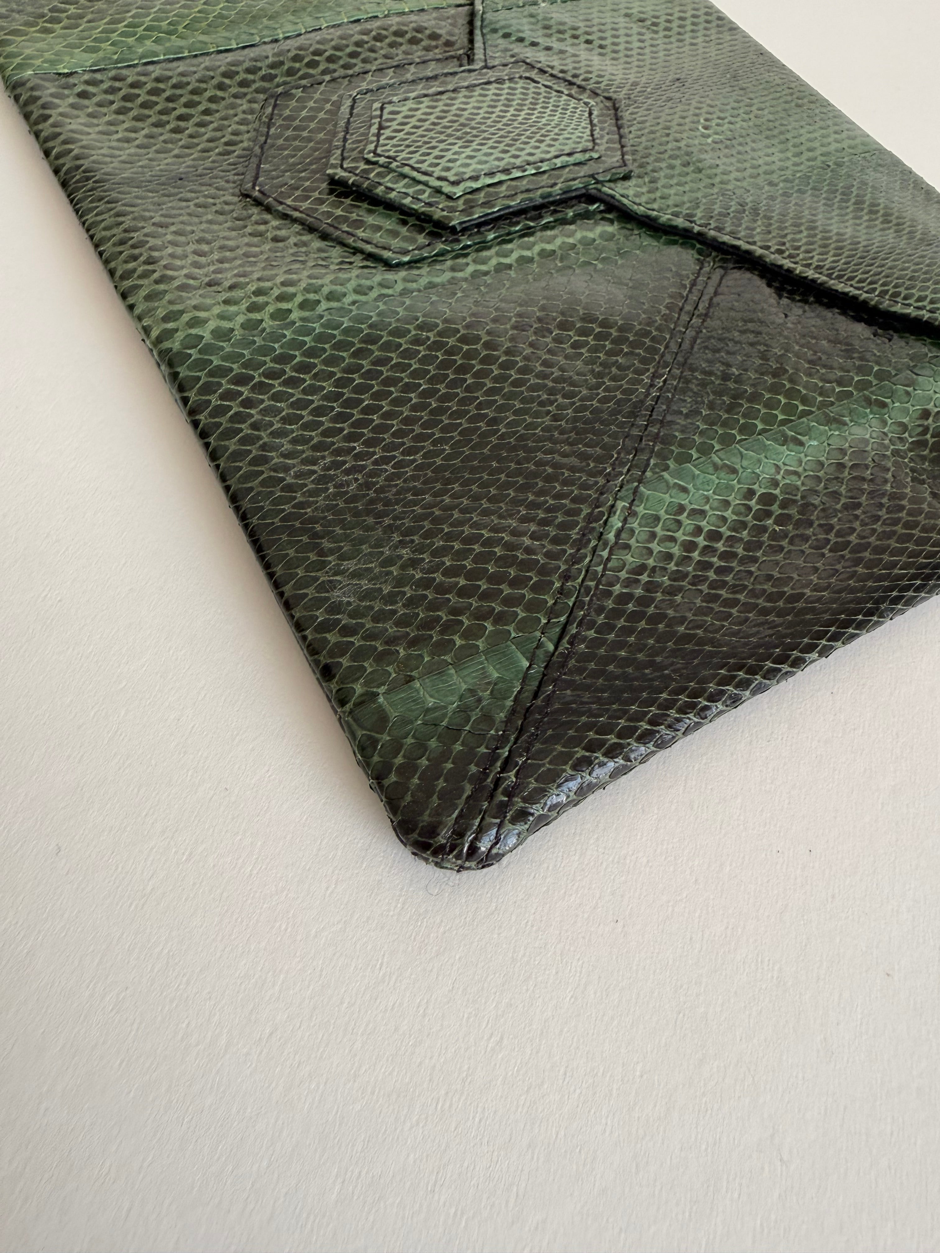 Clutch green reptile print