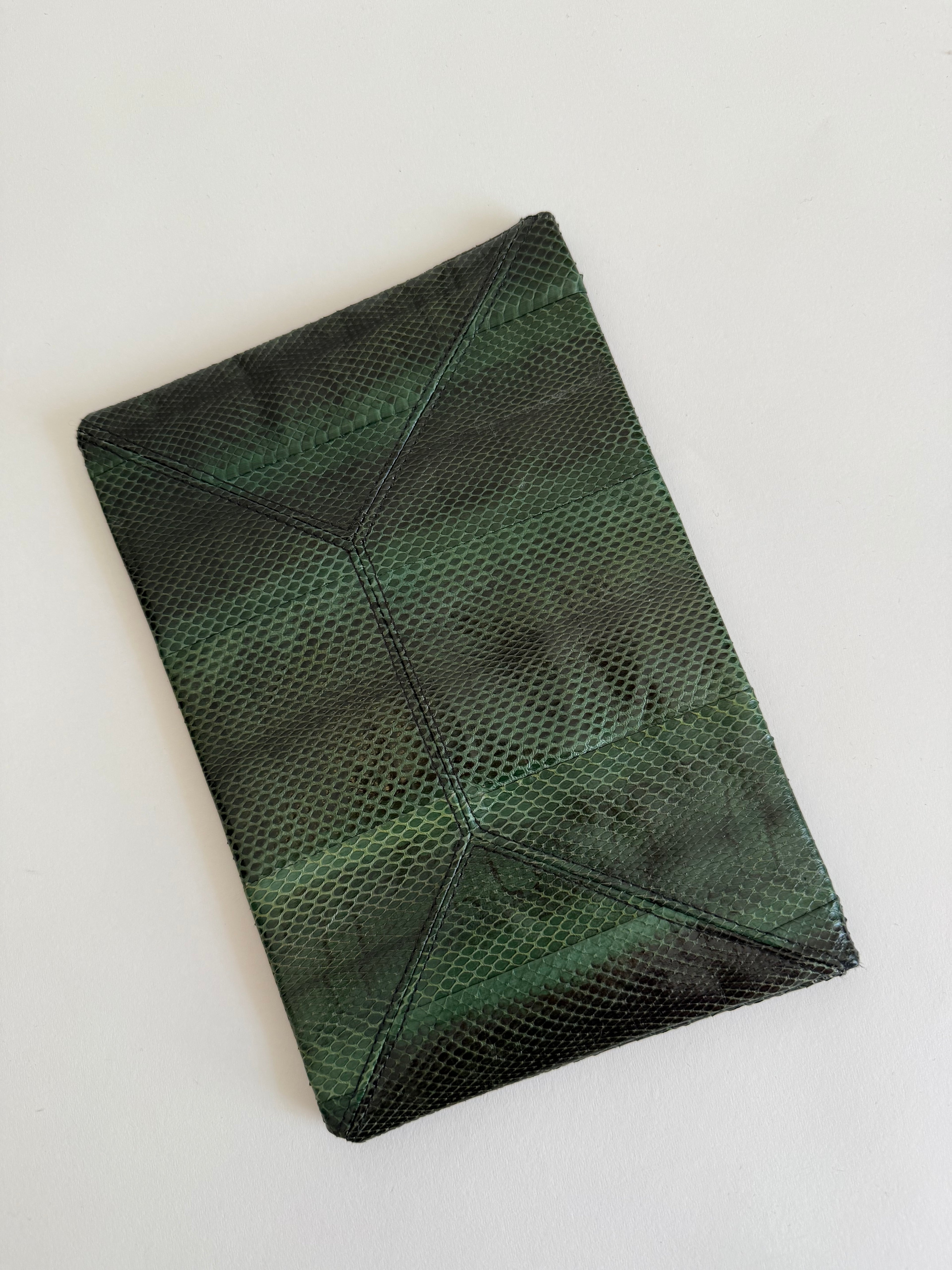 Clutch green reptile print
