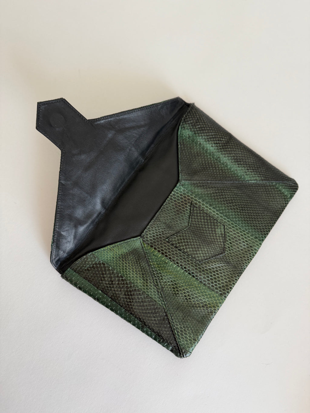 Clutch green reptile print