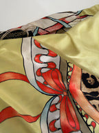 Rare Roberto Cavalli SS 2004 silk yellow zebra pattern set