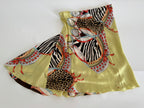 Rare Roberto Cavalli SS 2004 silk yellow zebra pattern set
