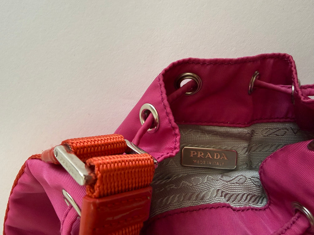 Prada mini bucket bag 2000s