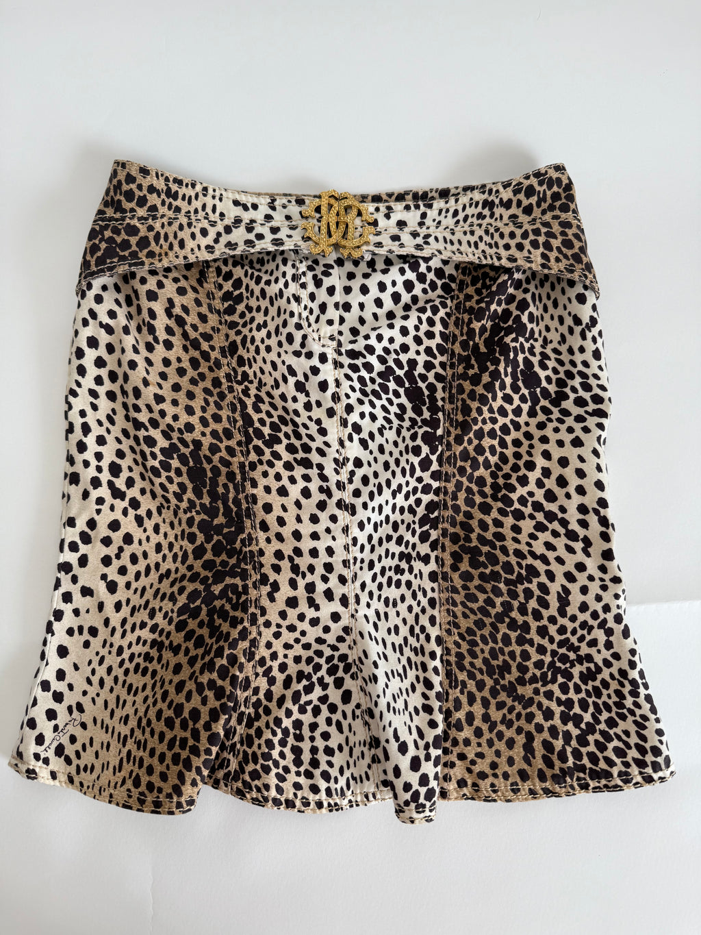 Roberto Cavalli SS 2005 leopard print mini skirt