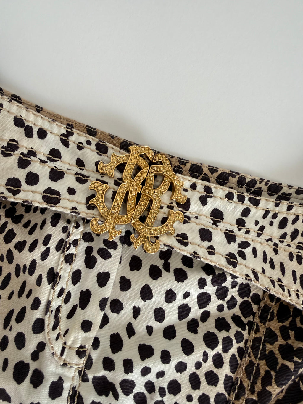 Roberto Cavalli SS 2005 leopard print mini skirt