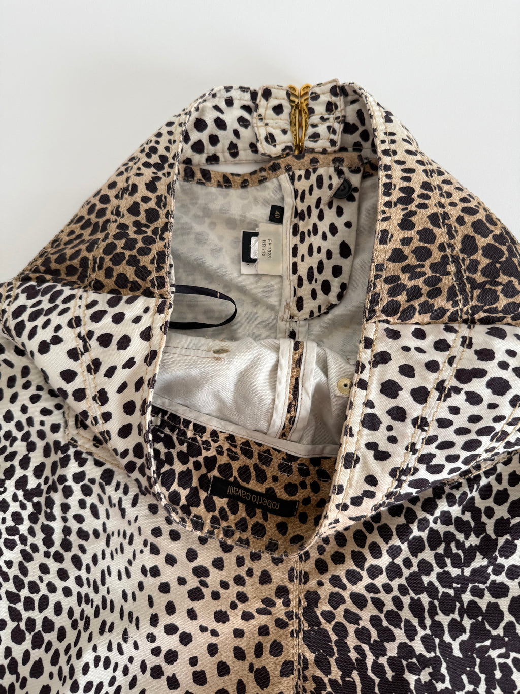 Roberto Cavalli SS 2005 leopard print mini skirt