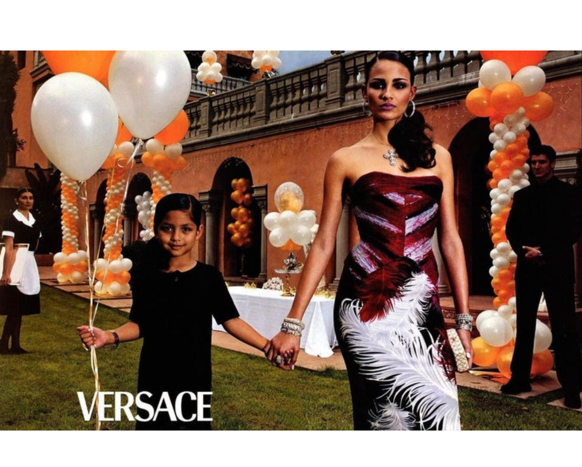 Gianni Versace FW 2001 silk feathers shirt