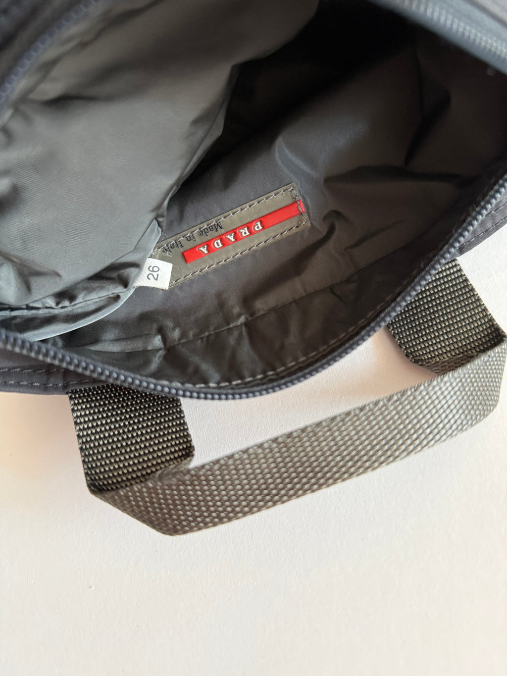 Prada 90s grey hand bag