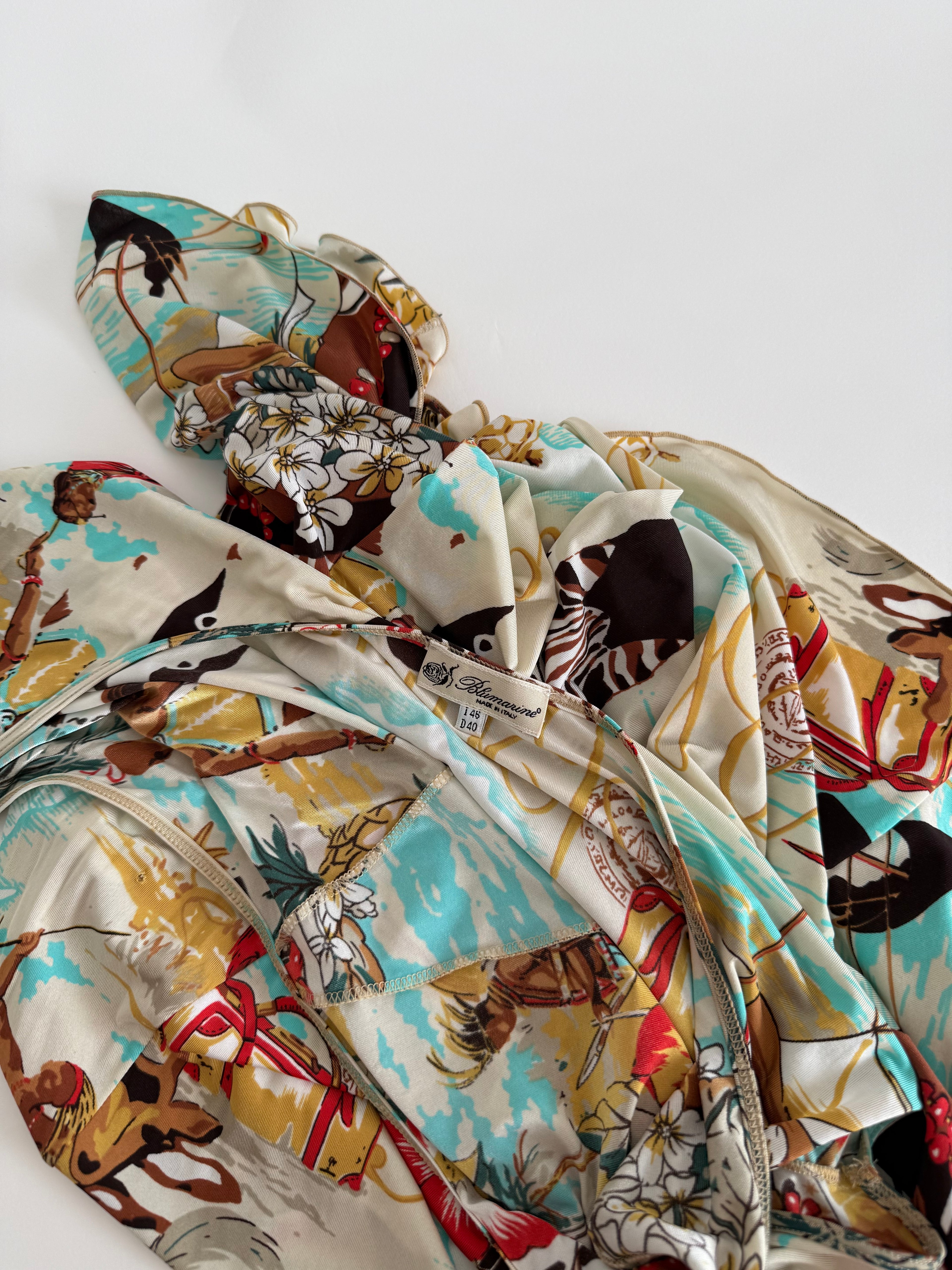 Blumarine SS 2005 Runway print dress African pattern