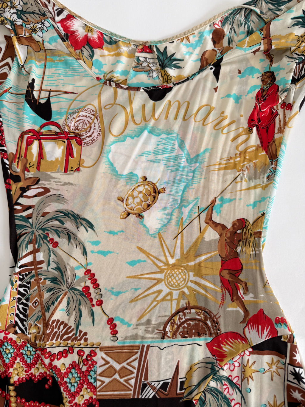 Blumarine SS 2005 Runway print dress African pattern