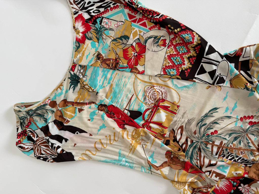 Blumarine SS 2005 Runway print dress African pattern