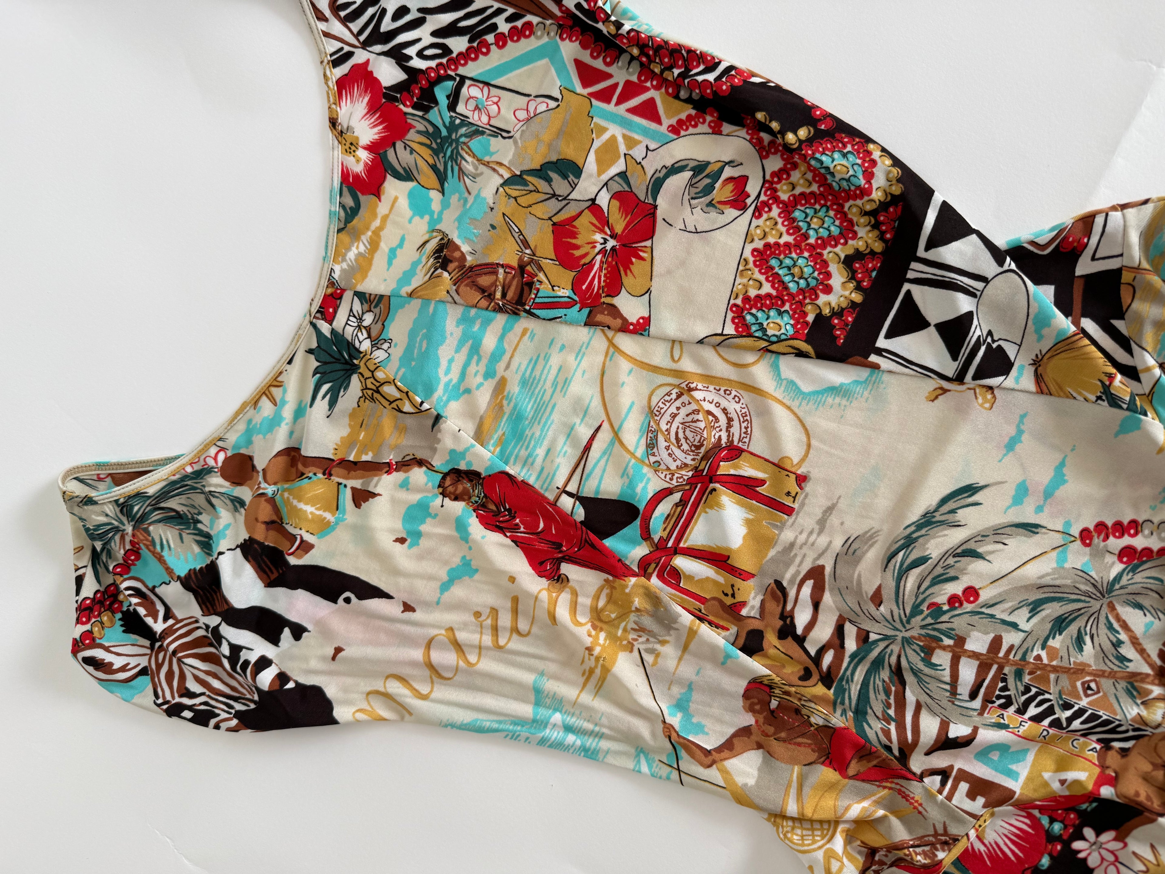 Blumarine SS 2005 Runway print dress African pattern