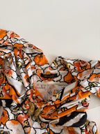 Roberto Cavalli SS 2006 knee-length orange floral dress