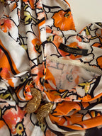Roberto Cavalli SS 2006 knee-length orange floral dress