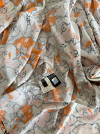 Roberto Cavalli SS 2006 knee-length orange floral dress