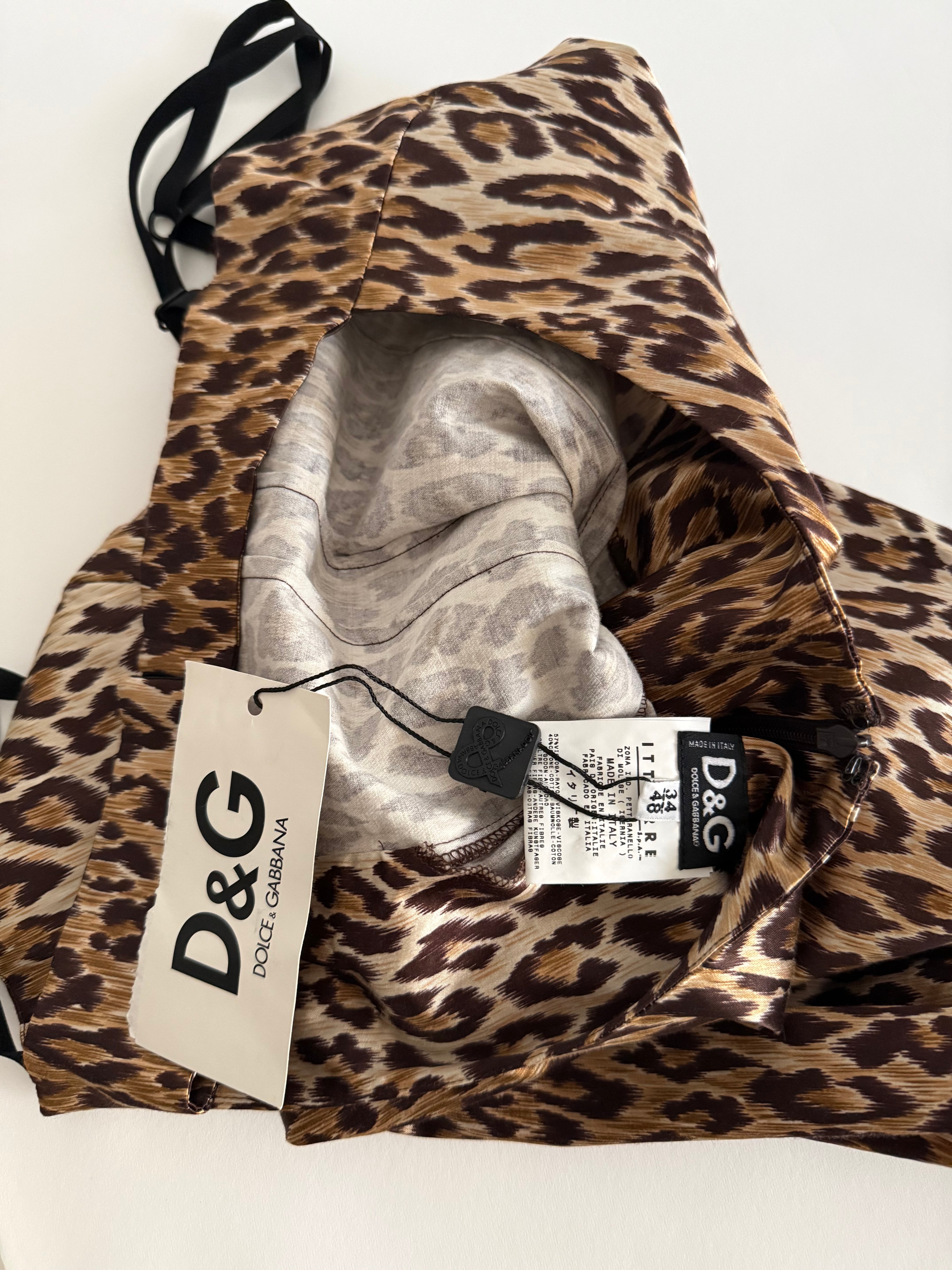D&G knee-length dress leopard animalier pattern