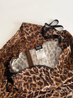 D&G vintage leopard animalier pattern knee-lenght  dress