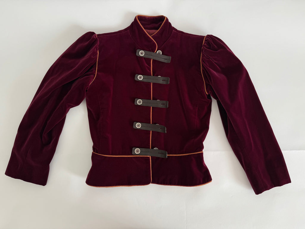 Saint Laurent FW 1980/1981 Runway Archive burgundy tailleur