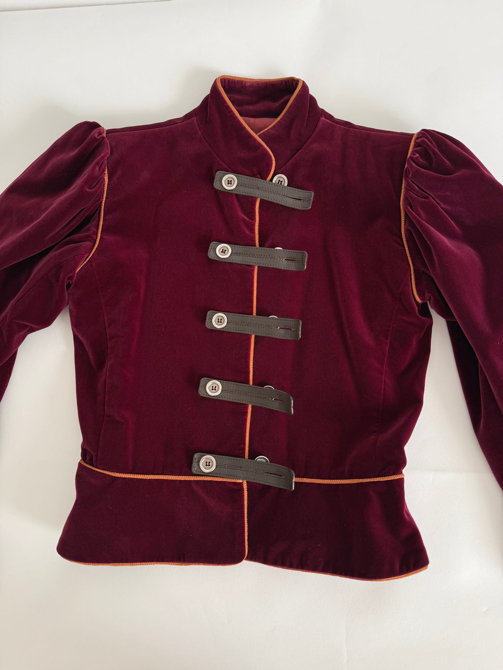 Saint Laurent FW 1980/1981 Runway Archive burgundy tailleur