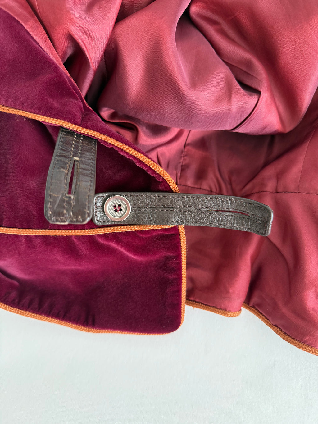 Saint Laurent FW 1980/1981 Runway Archive burgundy tailleur
