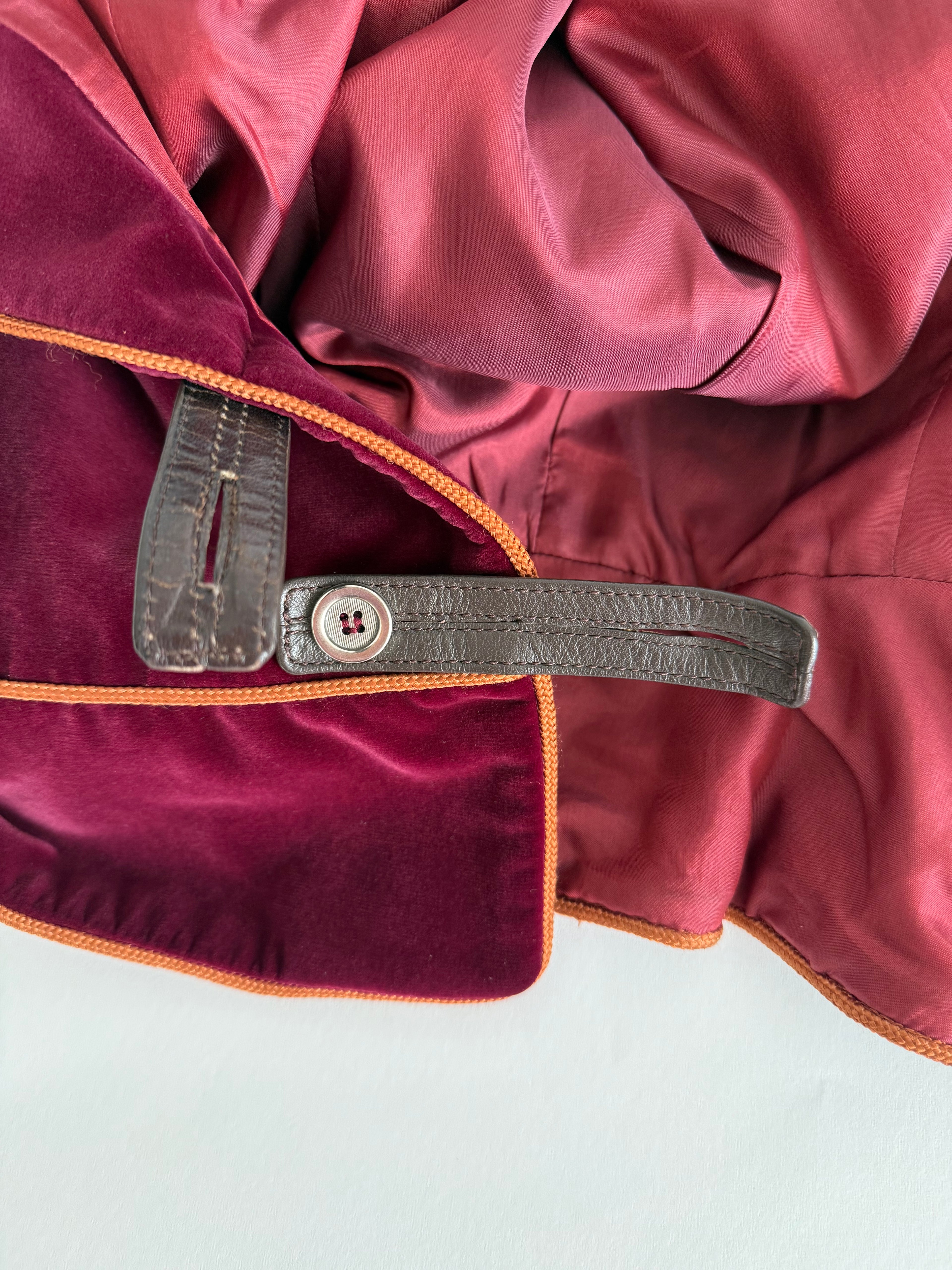 Saint Laurent FW 1980/1981 Runway Archive burgundy tailleur