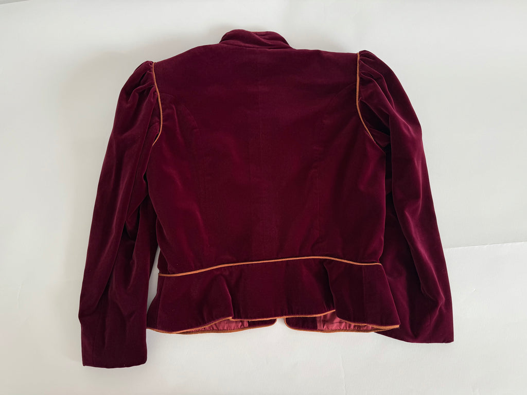 Saint Laurent FW 1980/1981 Runway Archive burgundy tailleur