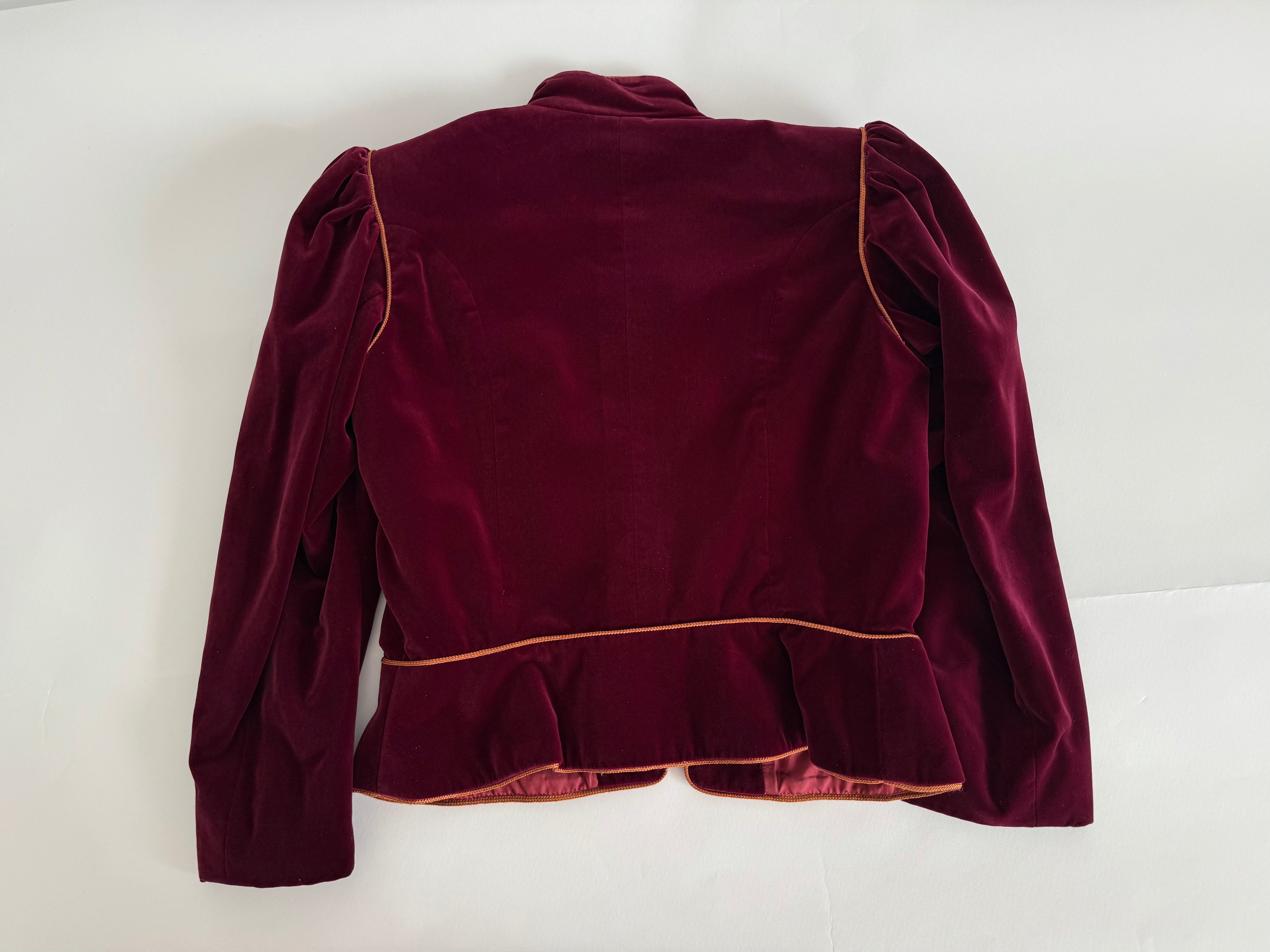 Saint Laurent FW 1980/1981 Runway Archive burgundy tailleur