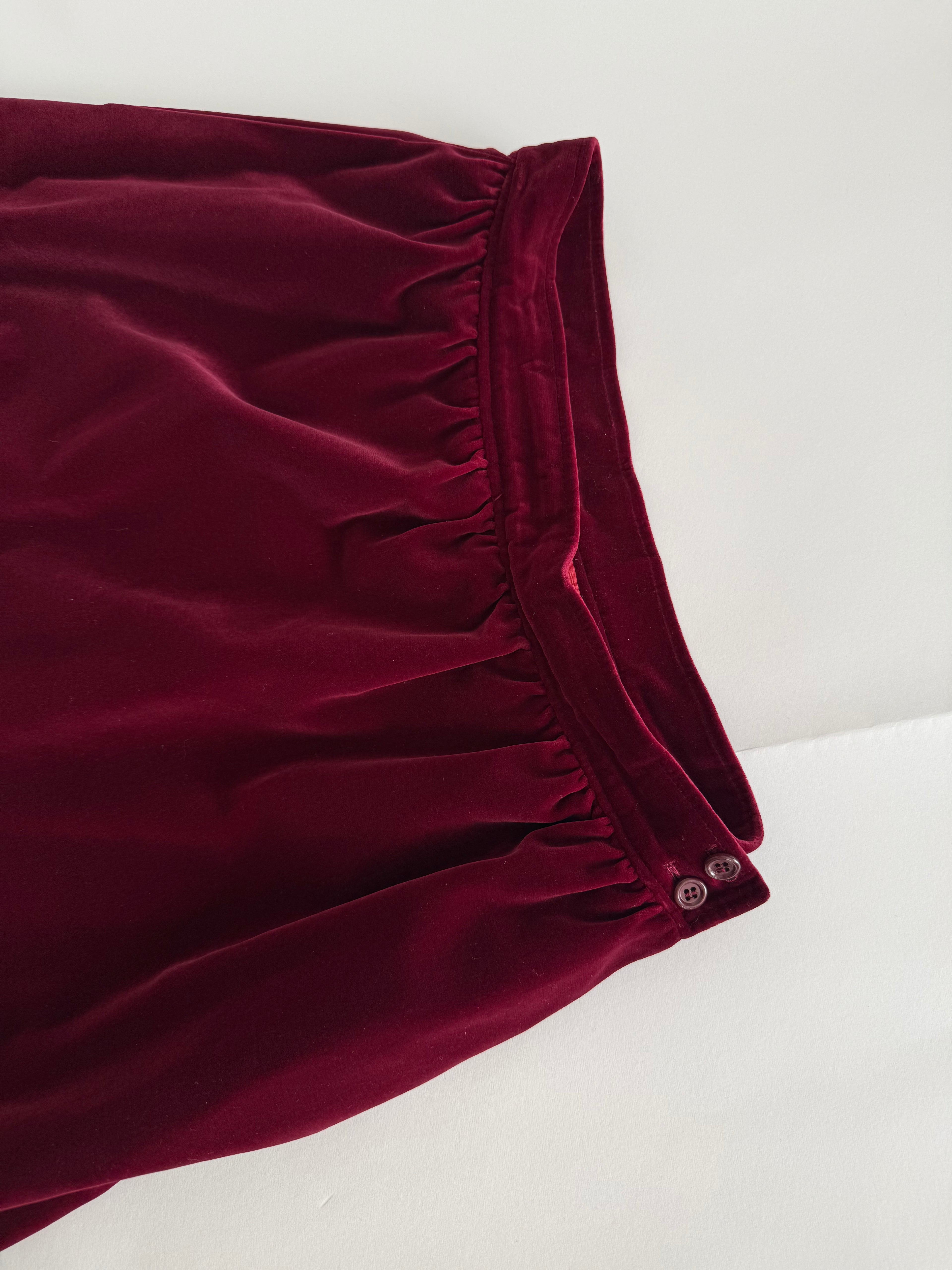 Saint Laurent FW 1980/1981 Runway Archive burgundy tailleur