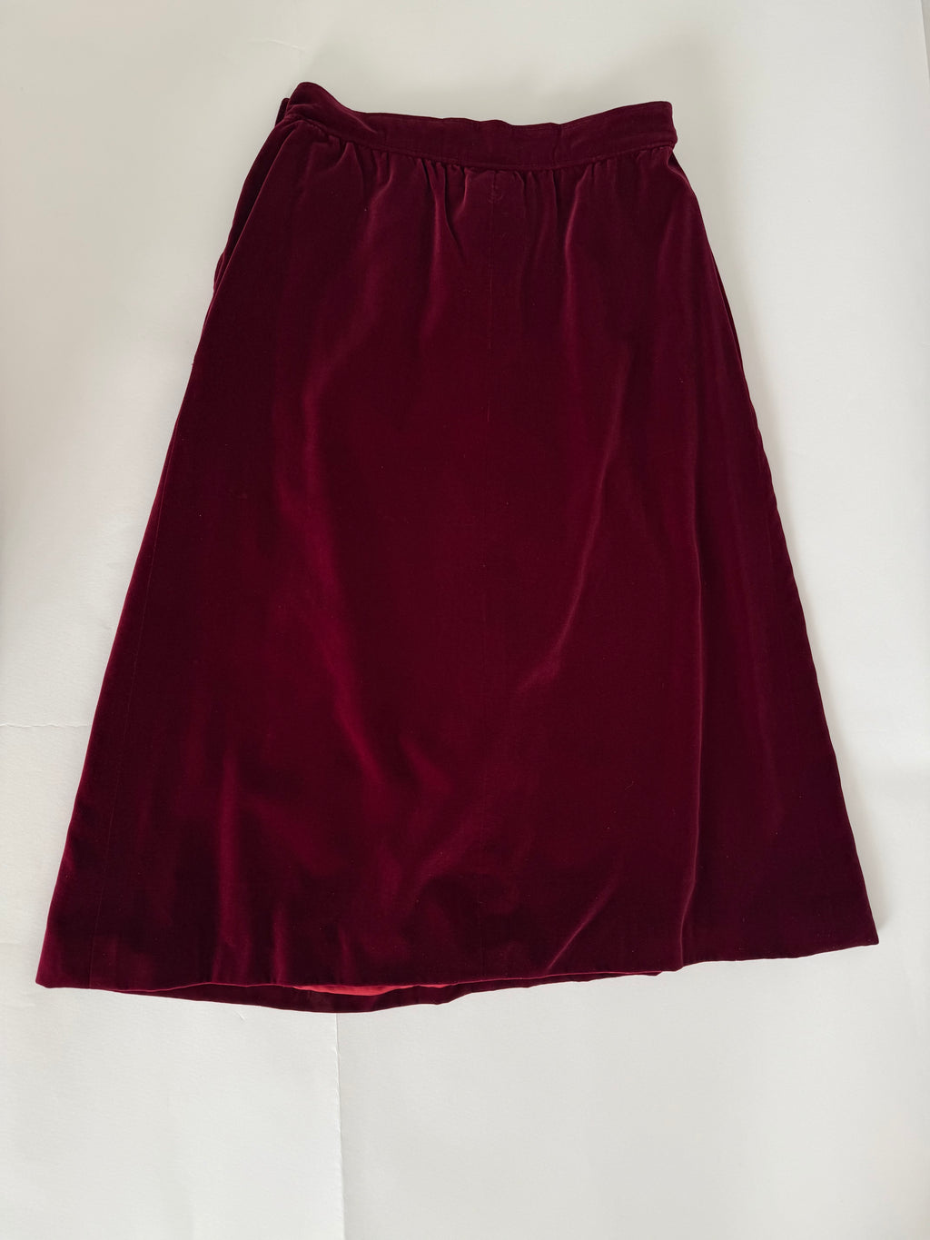 Saint Laurent FW 1980/1981 Runway Archive burgundy tailleur