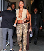 Roberto Cavalli FW 2003 Gold chains leopard pants jeans
