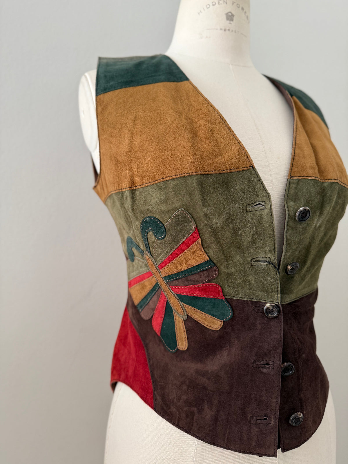 Dolce & Gabbana FW 2002 suede butterfly vest