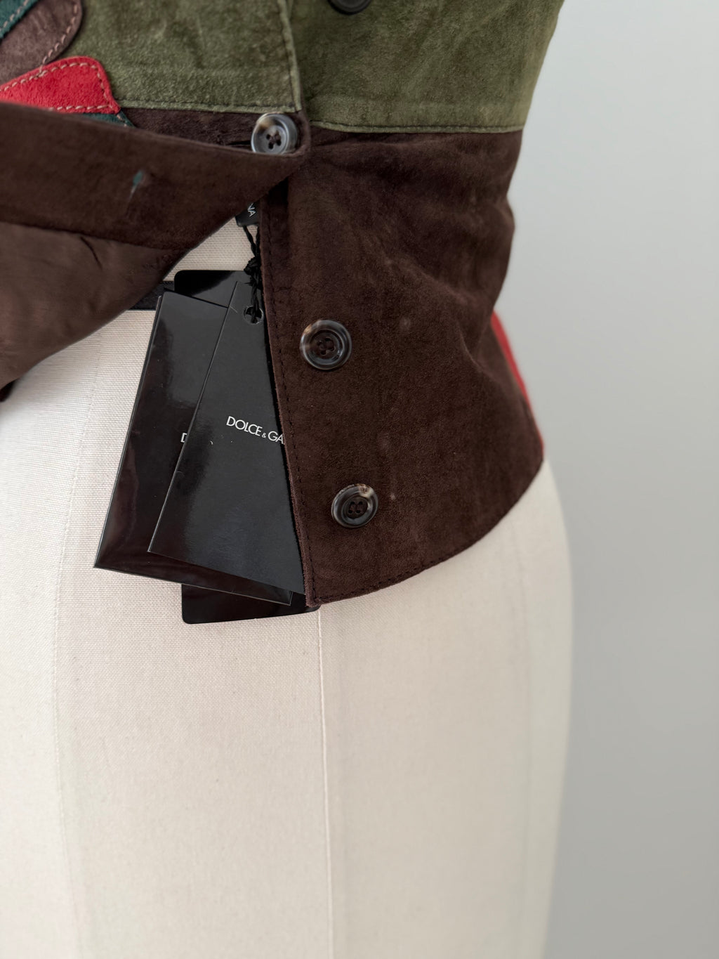 Dolce & Gabbana FW 2002 suede butterfly vest