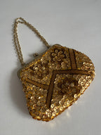 Antique gold sequined purse