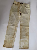 Just Cavalli FW 2003 printed beige pants jeans