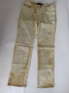 Just Cavalli FW 2003 printed beige pants jeans