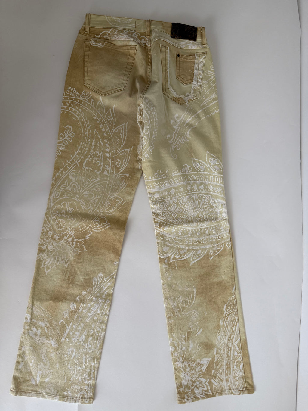 Just Cavalli FW 2003 printed beige pants jeans