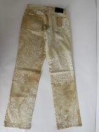 Just Cavalli FW 2003 printed beige pants jeans