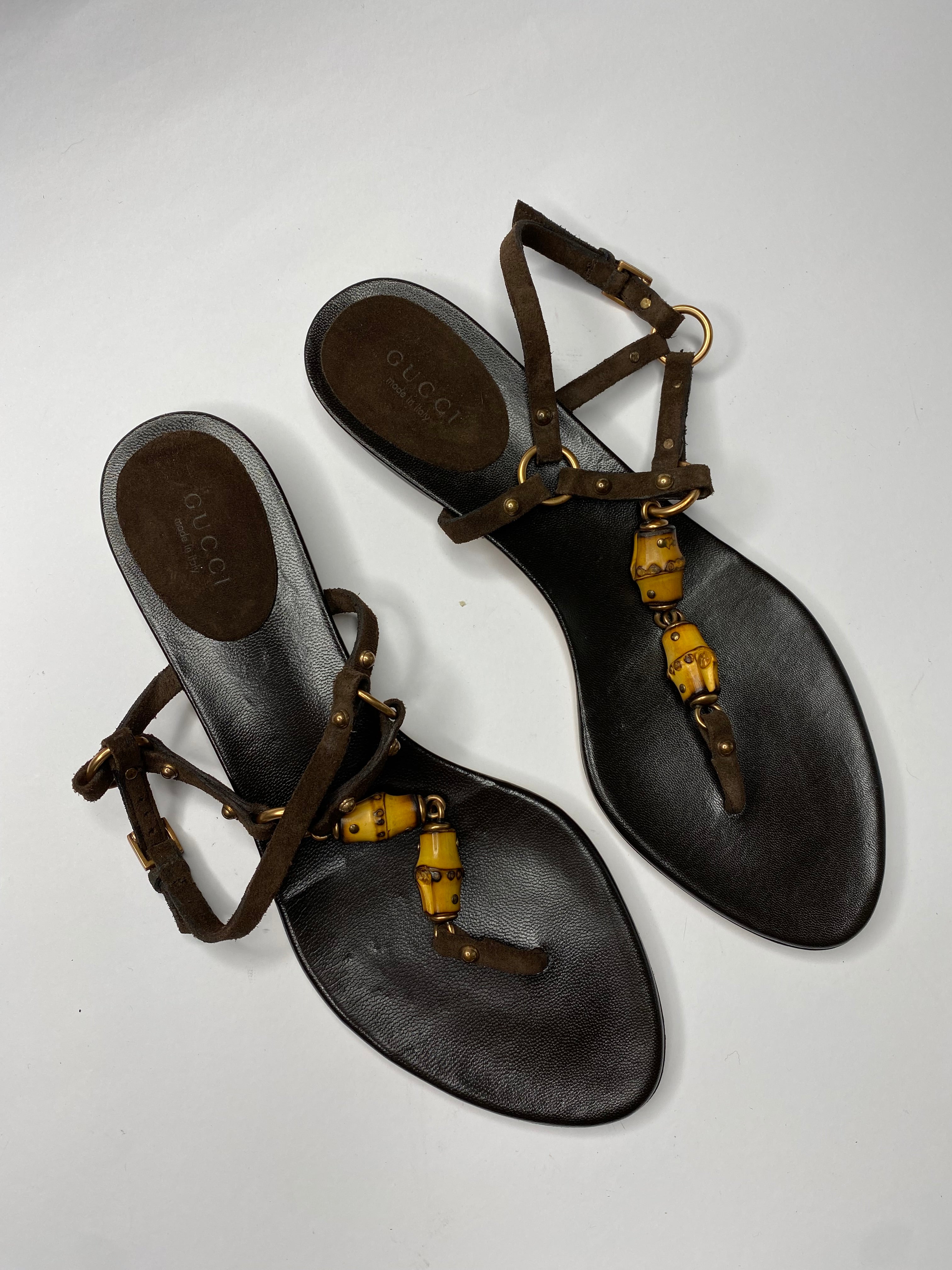 Gucci 2000s bamboo sandals