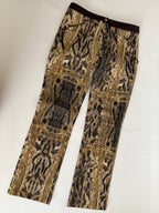 Roberto Cavalli FW 2003 Gold chains leopard pants jeans