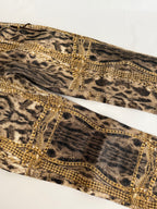 Roberto Cavalli FW 2003 Gold chains leopard pants jeans