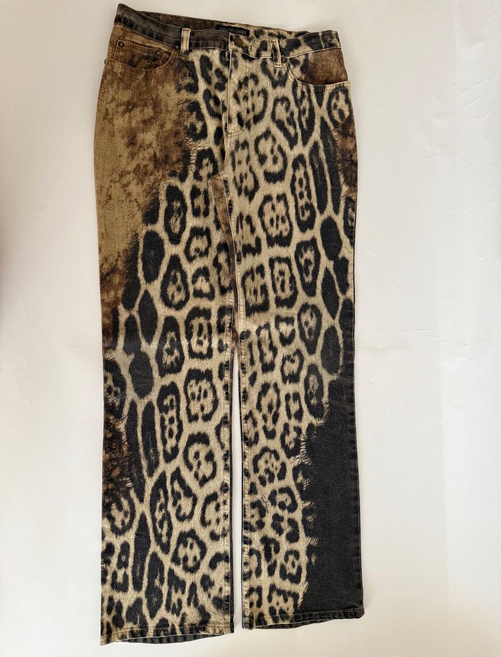 Rare Roberto Cavalli FW 2001 leopard pants jeans