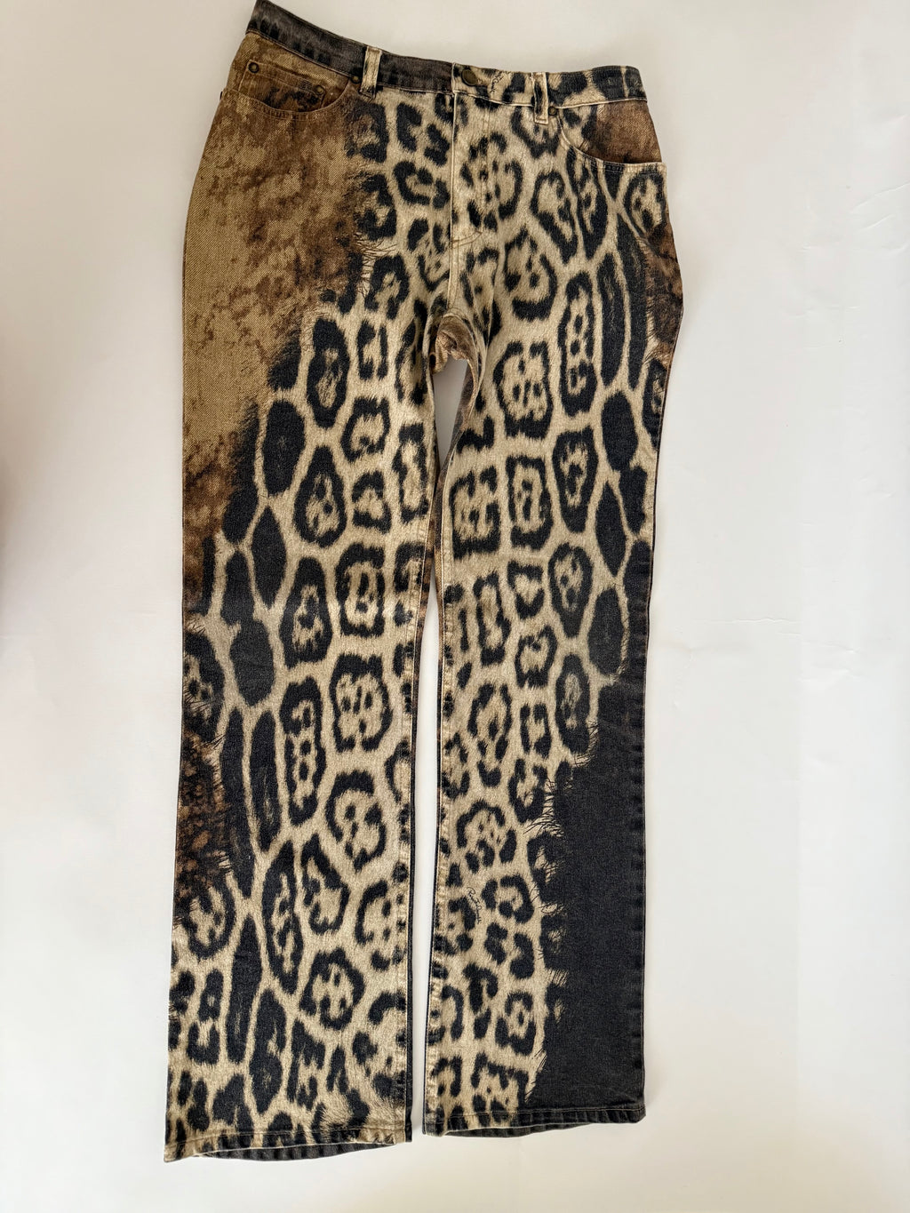 Rare Roberto Cavalli FW 2001 leopard pants jeans