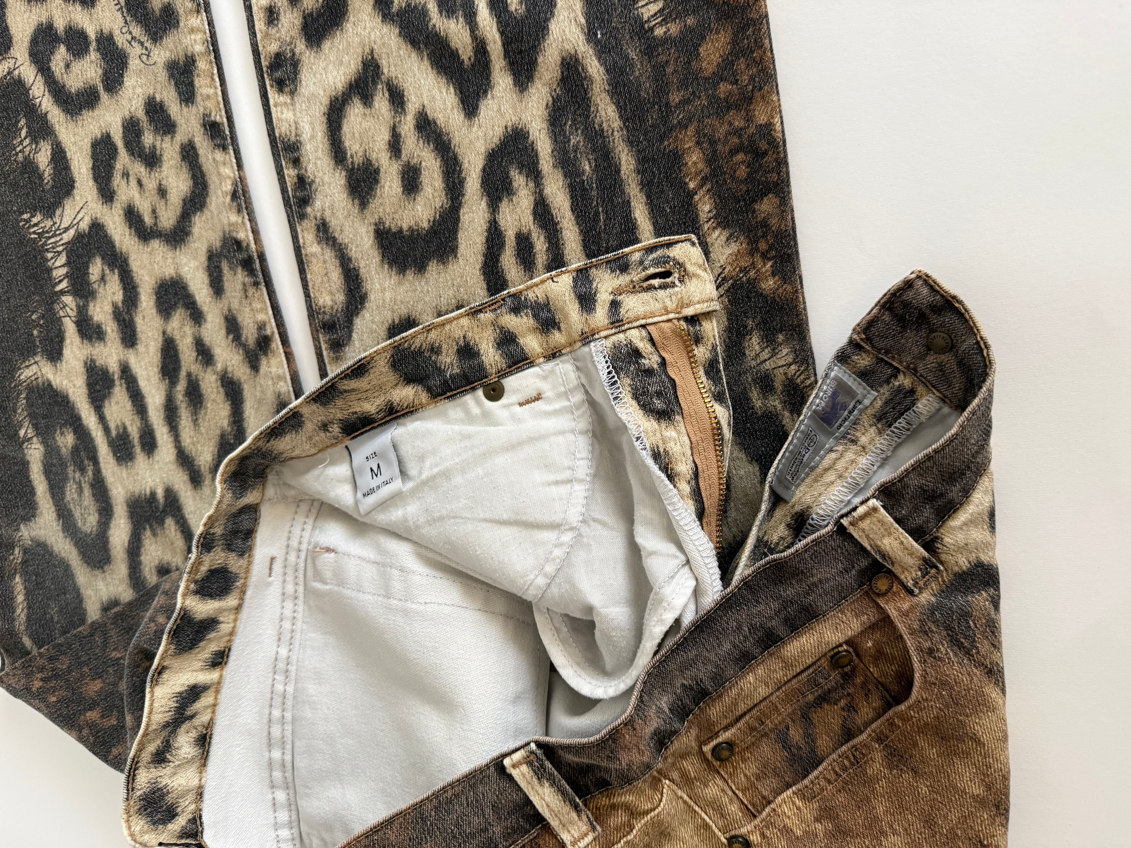 Rare Roberto Cavalli FW 2001 leopard pants jeans