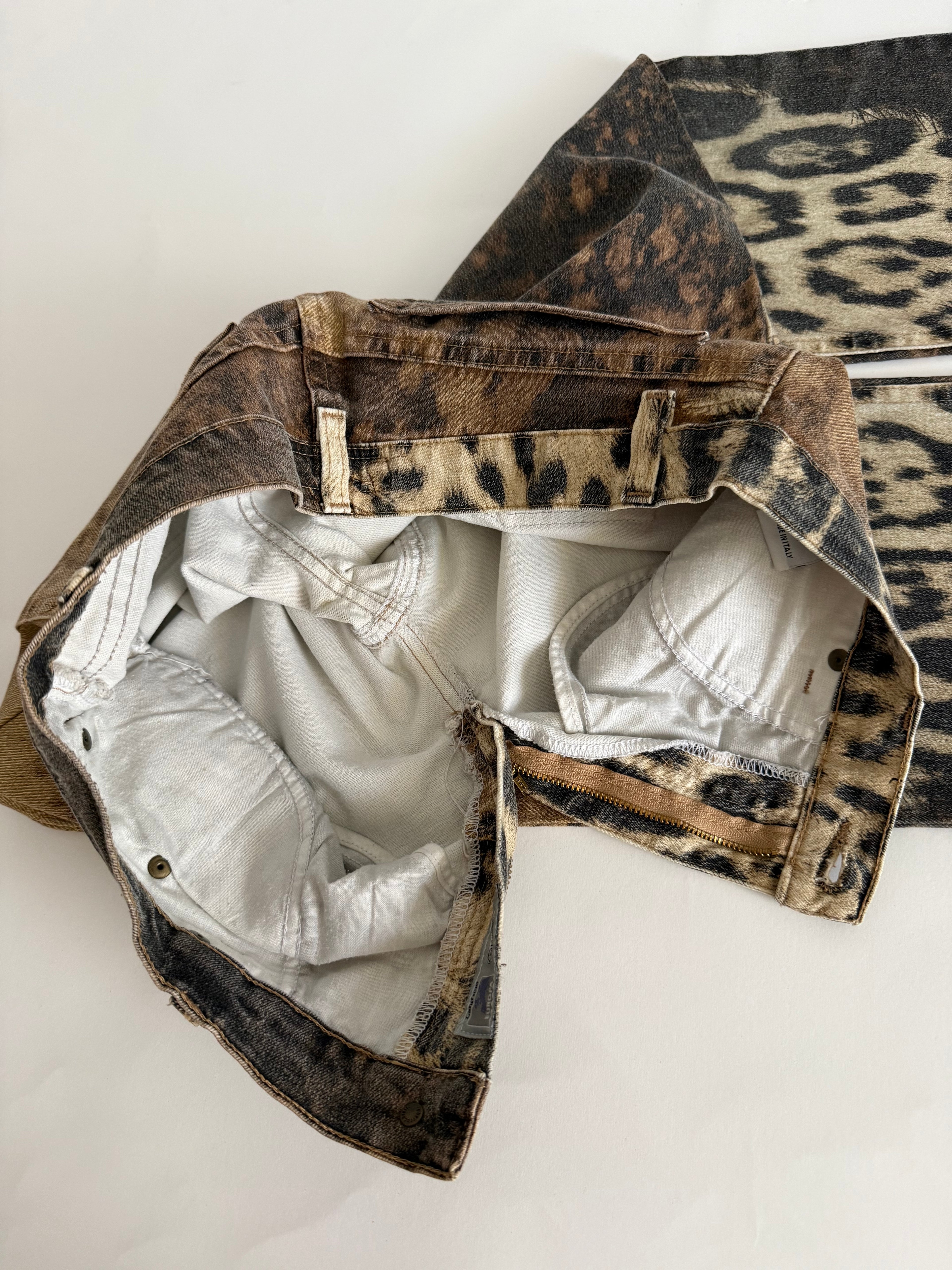 Rare Roberto Cavalli FW 2001 leopard pants jeans