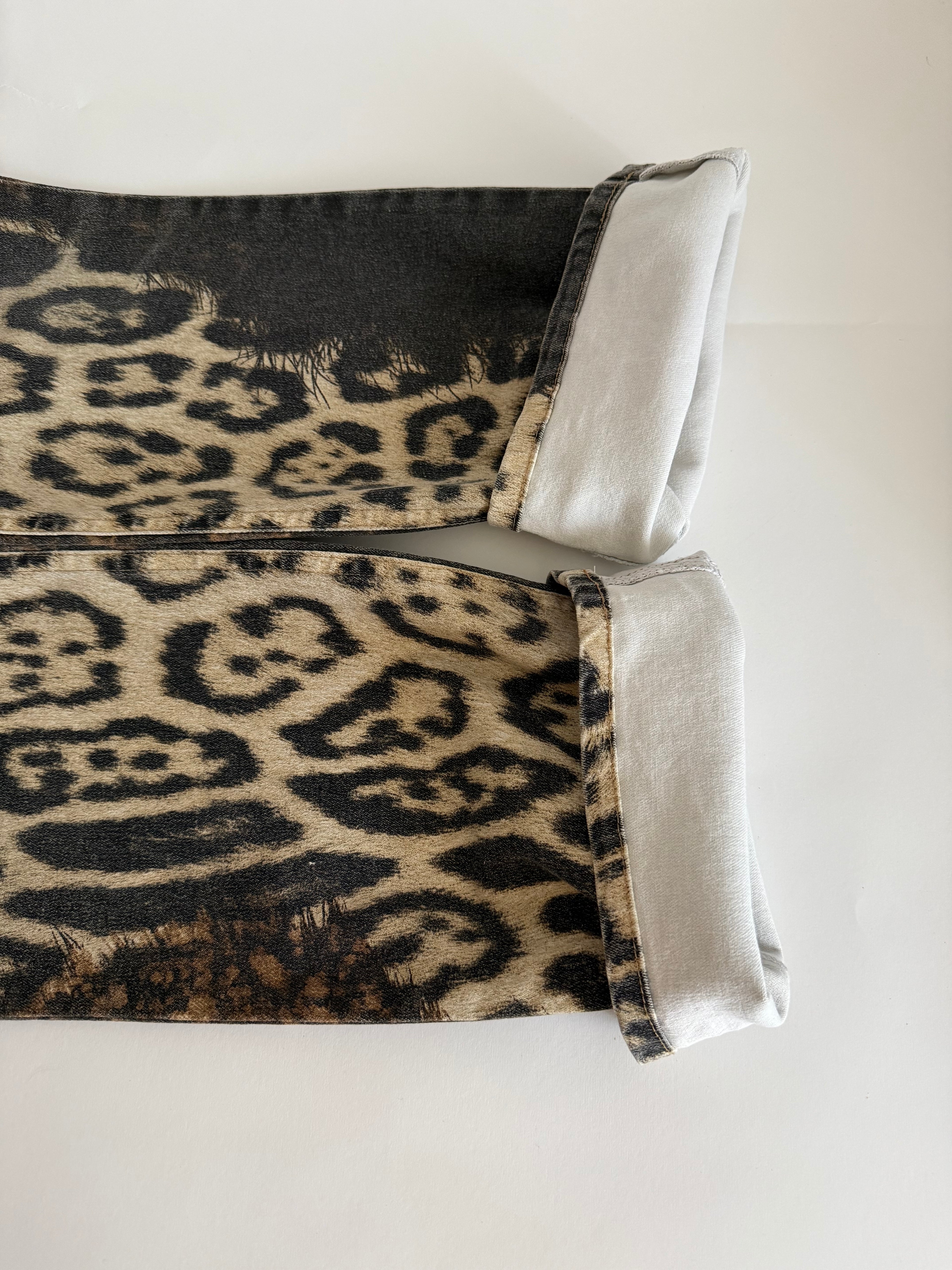 Rare Roberto Cavalli FW 2001 leopard pants jeans