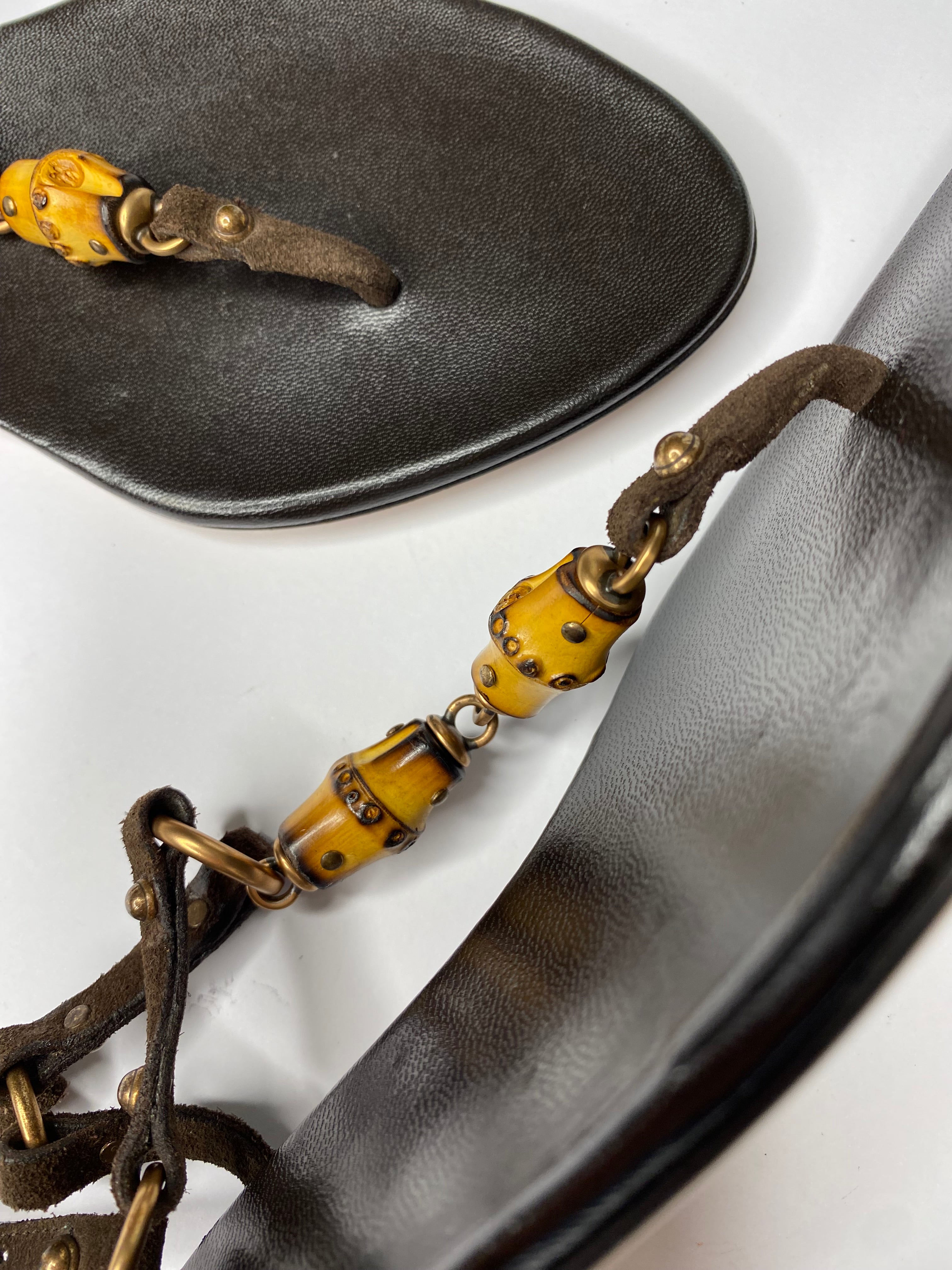 Gucci 2000s bamboo sandals
