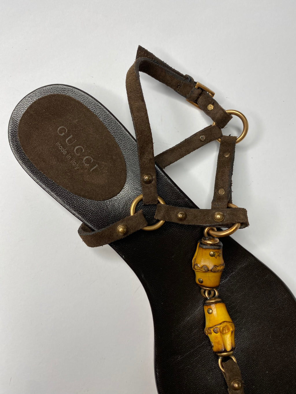 Gucci 2000s bamboo sandals
