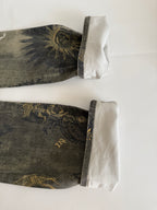 Just Cavalli FW 2003 " astrology" print denim pants jeans