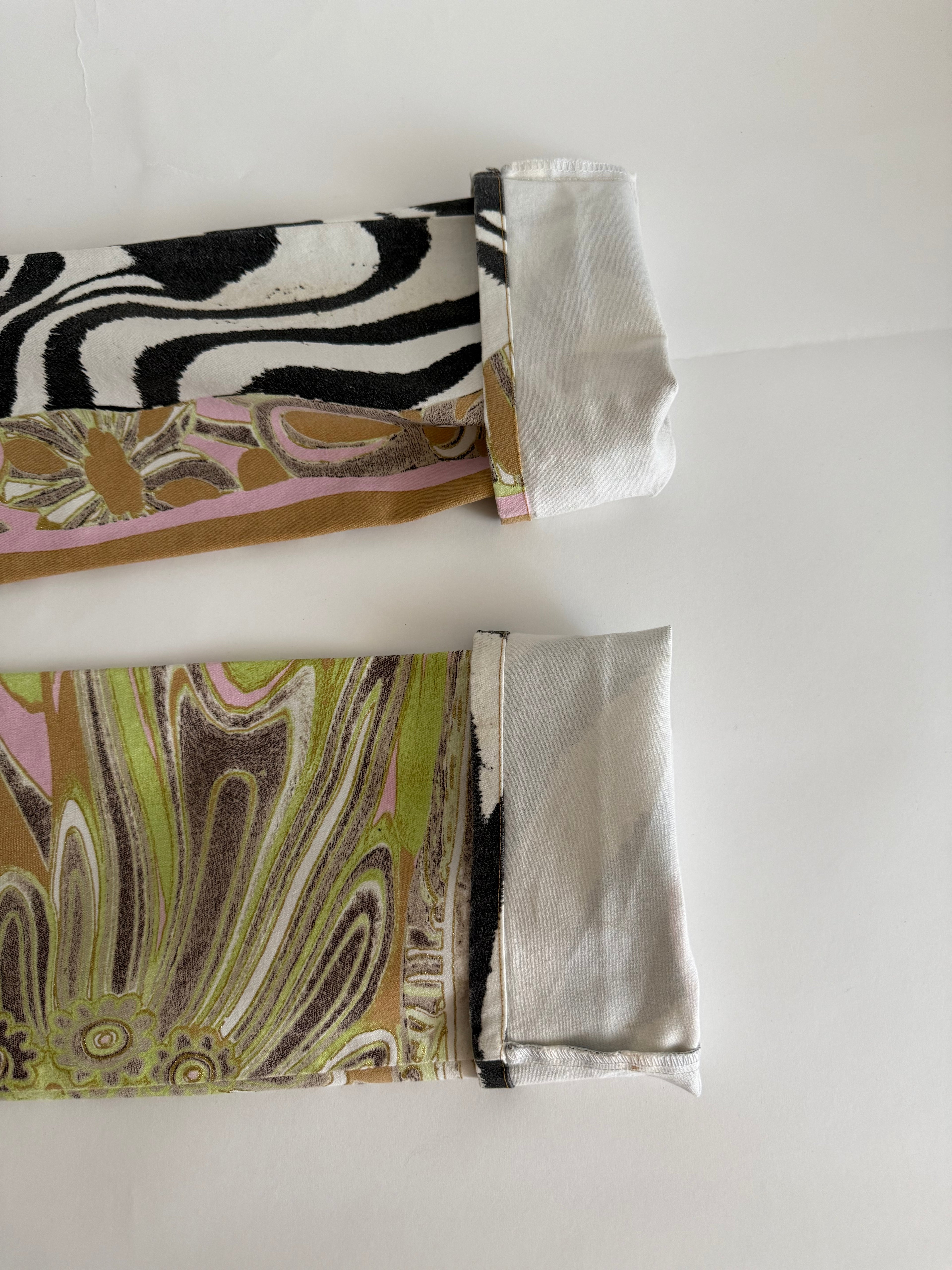 Roberto Cavalli SS 2004 zebra floral multicolored jeans
