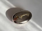 Silver mirror clutch bow strass