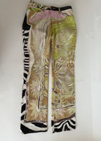 Roberto Cavalli SS 2004 zebra floral multicolored jeans